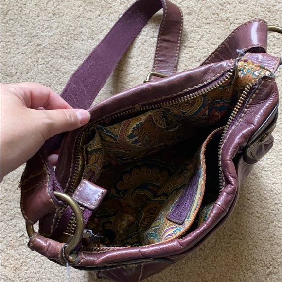 Purple leather Fossil bag - Picture 3 of 4
